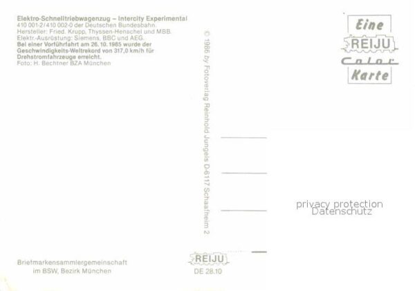 Eisenbahn Elektro-Schnelltriebwagenzug ICE Deutsc – Bild 2