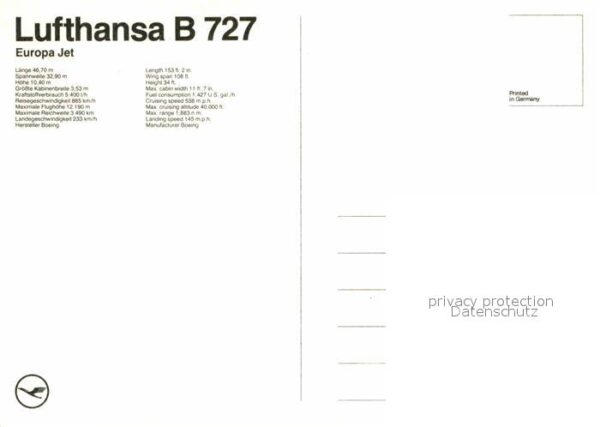 Lufthansa B-727 Europa Jet – Bild 2