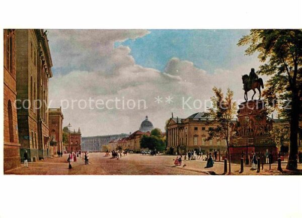 Kuenstlerkarte Eduard Gaertner Berlin Unter den Linden