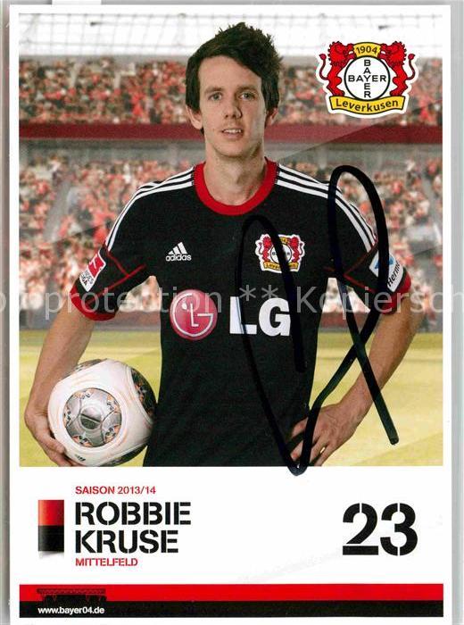 Fussball Bayer 04 Leverkusen Robbie Kruse Autogr