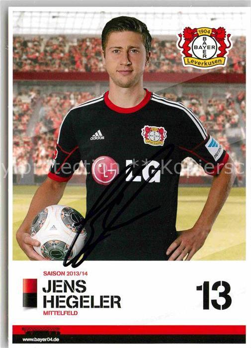 Fussball Bayer 04 Leverkusen Jens Hegeler Autogr