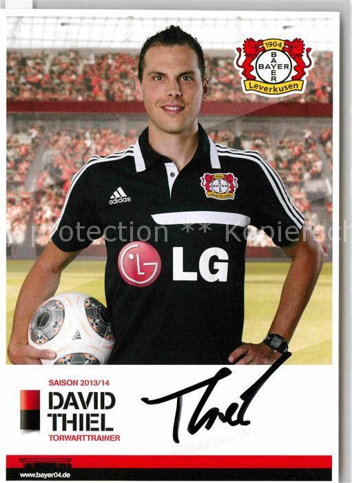 Fussball Bayer 04 Leverkusen David Thiel Autogra
