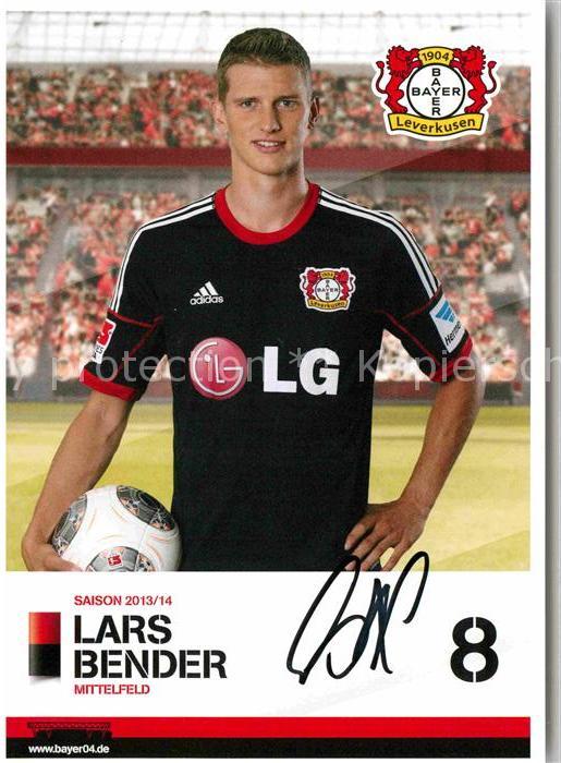 Fussball Bayer 04 Leverkusen Lars Bender Autogra