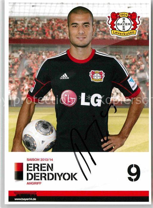 Fussball Bayer 04 Leverkusen Eren Derdiyok Autog