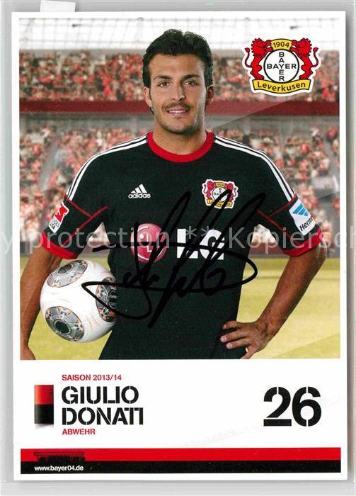 Fussball Bayer 04 Leverkusen Giulio Donati Autog