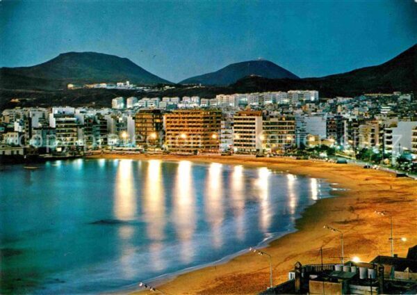 Las Palmas Gran Canaria Strand bei Nacht