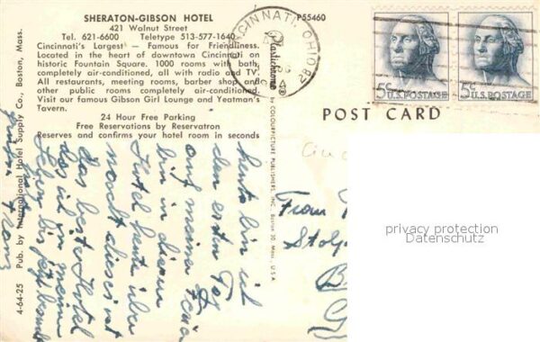 Cincinnati Ohio The Sheraton Gibson Hotel – Bild 2