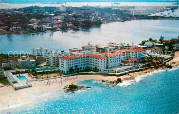 San Juan Puerto Rico Condado Beach Hotel Fliegeraufnahme
