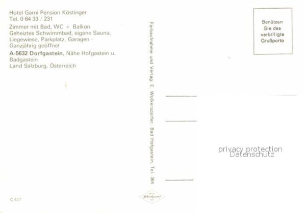 Dorfgastein Hotel Garni Pension Köstinger – Bild 2