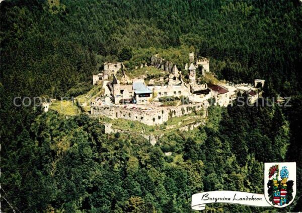 Villach Kaernten Burgruine Landskron Fliegeraufnahme