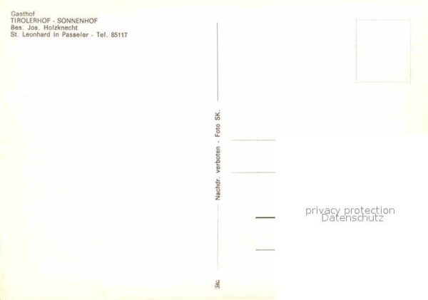 St Leonhard Passeier Gasthof Tirolerhof Sonnenhof – Bild 2