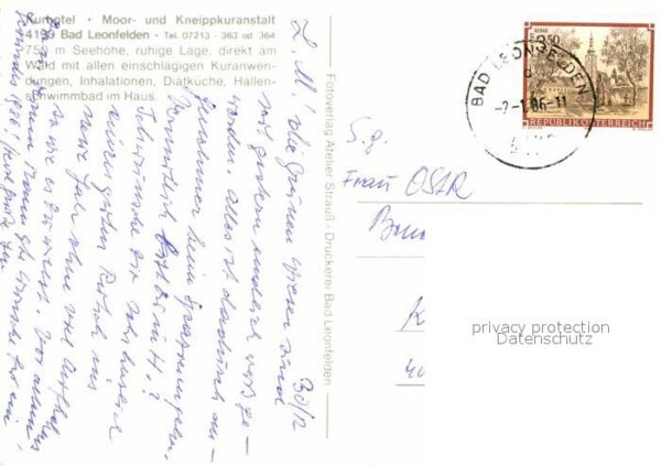 Bad Leonfelden Kurhotel Hallenbad Park – Bild 2