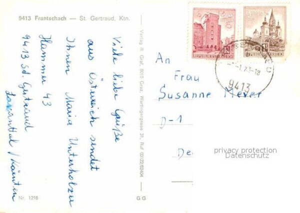 Frantschach-St.Gertraud Panorama Kohlebergwerk Strassenpartie – Bild 2
