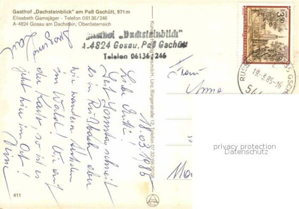 Gosau Oberoesterreich Gasthof Dachsteinblick am Pass Gschütt – Bild 2