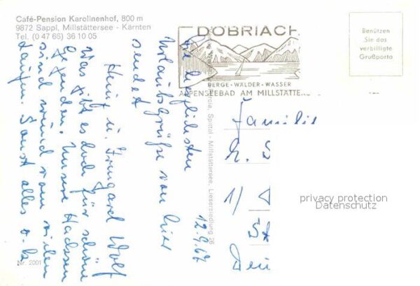 Sappl Millstaettersee Cafe Pension Karolinenhof Seepanorama – Bild 2
