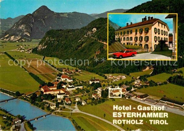 Rotholz Tirol Fliegeraufnahme Hotel Gasthof Esterhamm