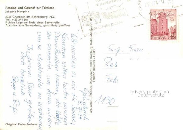 Gruenbach Schneeberg Pension Gasthof zur Talwiese – Bild 2