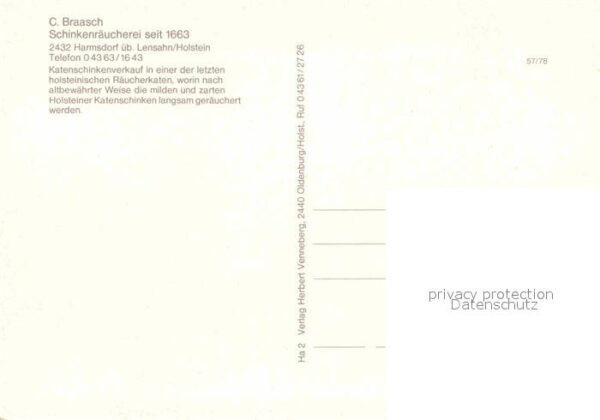 Harmsdorf Holstein Schinkenräucherei Braasch – Bild 2