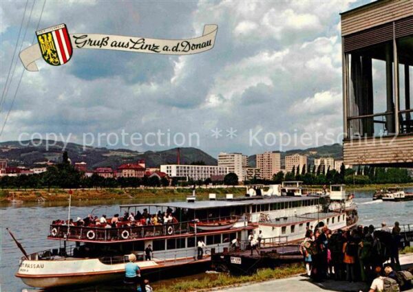 Linz Donau Schiffslandeplatz Fahrgastschiff Urfahr
