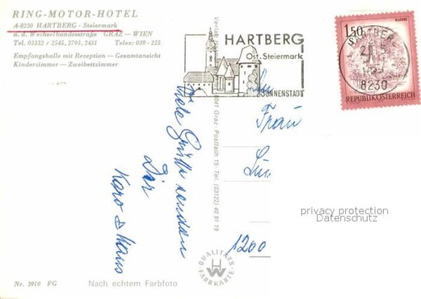 Hartberg Steiermark Ring Motor Hotel Gastraum Zimmer – Bild 2
