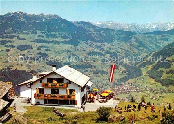 Tschagguns Vorarlberg Alpengasthof Grabs Fliegeraufnahme