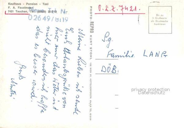Tauchen Pension Faustmann Gastraum Panorama – Bild 2