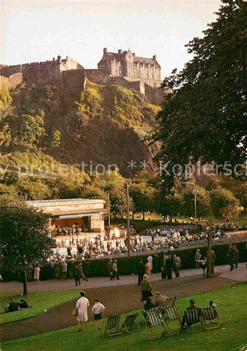 Edinburgh Scotland Princess Street Gardens Bandstand Edinb