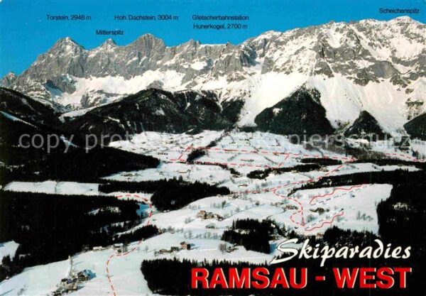 Ramsau Dachstein Steiermark Panorama mit Dachsteinsüdwand