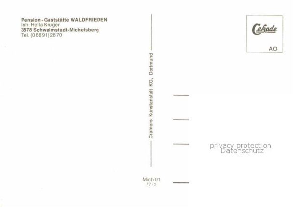 Michelsberg Schwalmstadt Pension Waldfrieden Gasträume – Bild 2