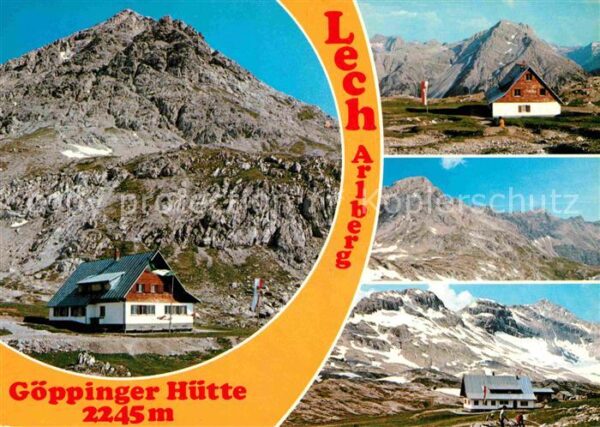 Lech Vorarlberg Göppinger Hütte mit Hochlicht Schafberg