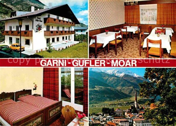 Vinschgau Val Venosta Garni Gufler Moar Gaststube Zimmer Pano