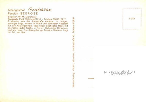 Kranzach Alpengasthof Josefshöhe Pension Seerose – Bild 2