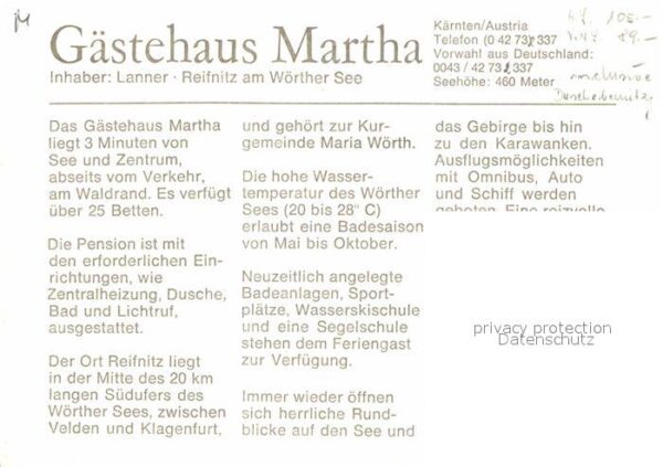Reifnitz Woerthersee Gästehaus Martha Garten Liegewiese – Bild 2