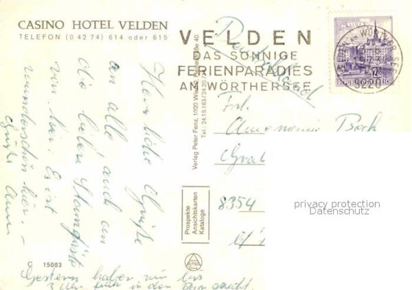 Velden Woerthersee Casino Hotel Garten Badestrand – Bild 2