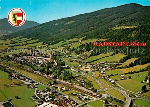 Radstadt mit Hausberg Rossbrand Fliegeraufnahme