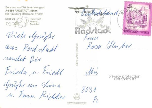 Radstadt mit Hausberg Rossbrand Fliegeraufnahme – Bild 2