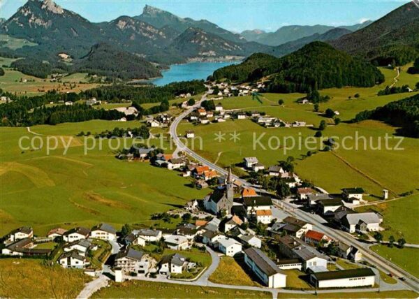 Hof Salzburg mit Fuschlsee Schober und Schafberg Fli