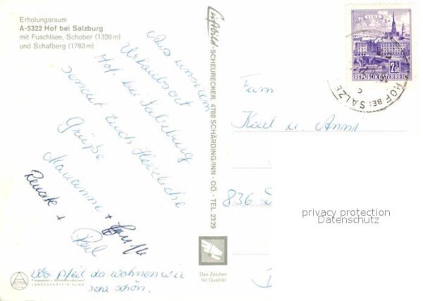 Hof Salzburg mit Fuschlsee Schober und Schafberg Fli – Bild 2
