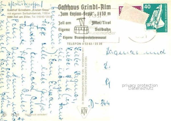 Zell Ziller Tirol Gasthof Grindlalm Enzian Sepp – Bild 2
