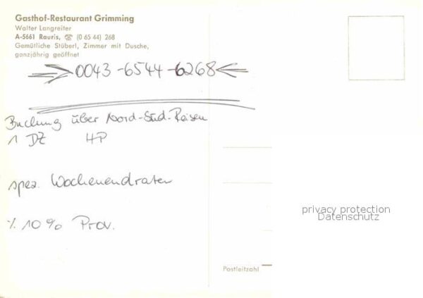Rauris Gasthof Restaurant Grimming Restaurant – Bild 2