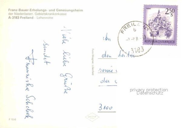 Lehenrotte Freiland Franz Bauer Erholungs und Genesungsheim – Bild 2