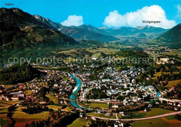 Bad Ischl Salzkammergut Kurstadt Blick zum Wolfgangsee Alpenpan