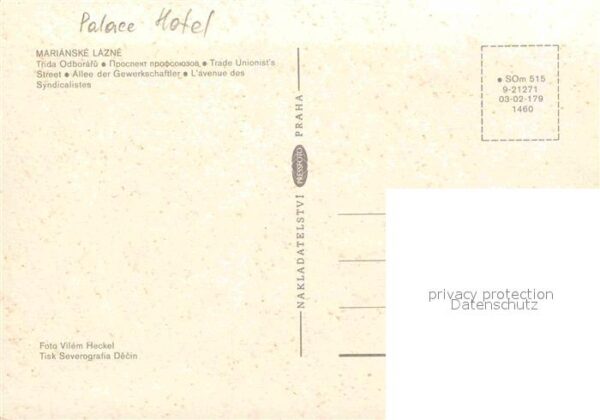 Marianske Lazne Palace Hotel Allee der Gewerkschaftler – Bild 2