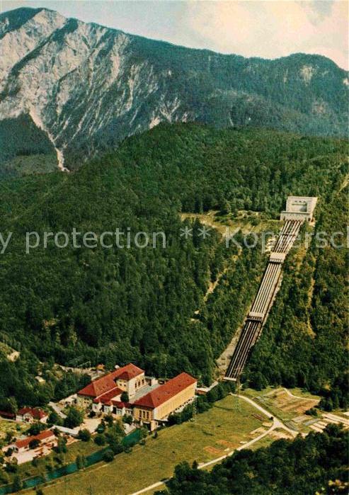 Walchensee Kraftwerk der Bayernwerk AG Fliegeraufn