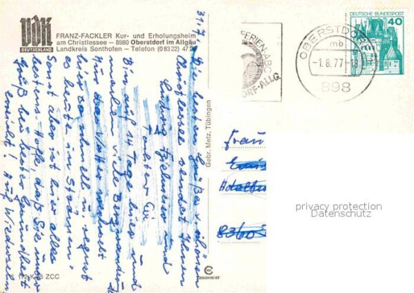 Oberstdorf VdK Franz Fackler Kurheim Erholungsheim – Bild 2