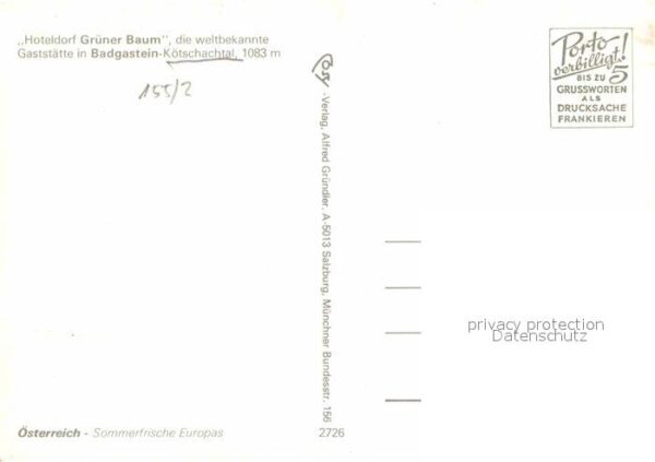 Koetschachtal Hoteldorf Grüner Baum Gaststätte Kapell – Bild 2