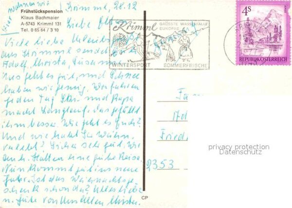 Krimml Frühstückspension Bachmaier – Bild 2