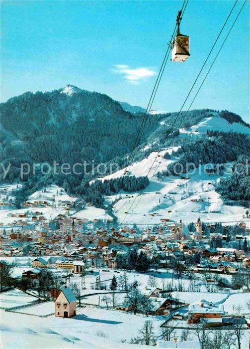 Kitzbuehel Tirol Hornbahn gegen Hahnenkamm Wintersportpl