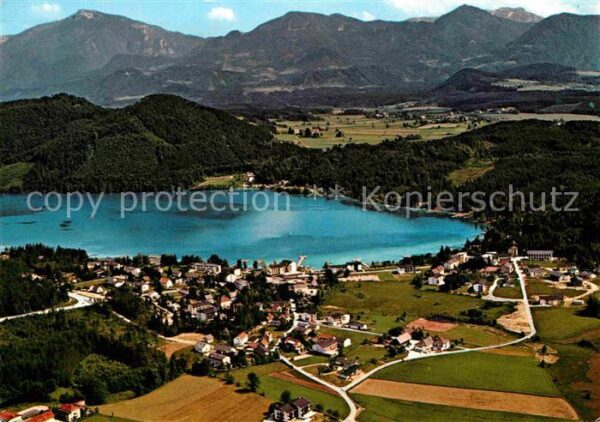 Klopeinersee Blick über den Ferienort Seelach Fliege