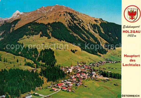 Holzgau Hauptort des Lechtales Fliegeraufnahme